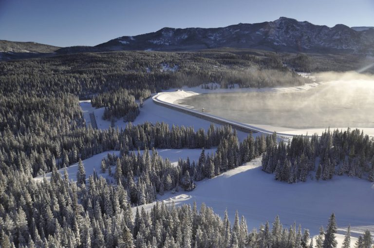 Aerial image of Middle Creek Dam