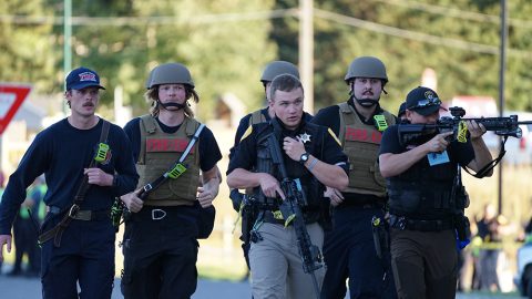 Image of an active killer exercise