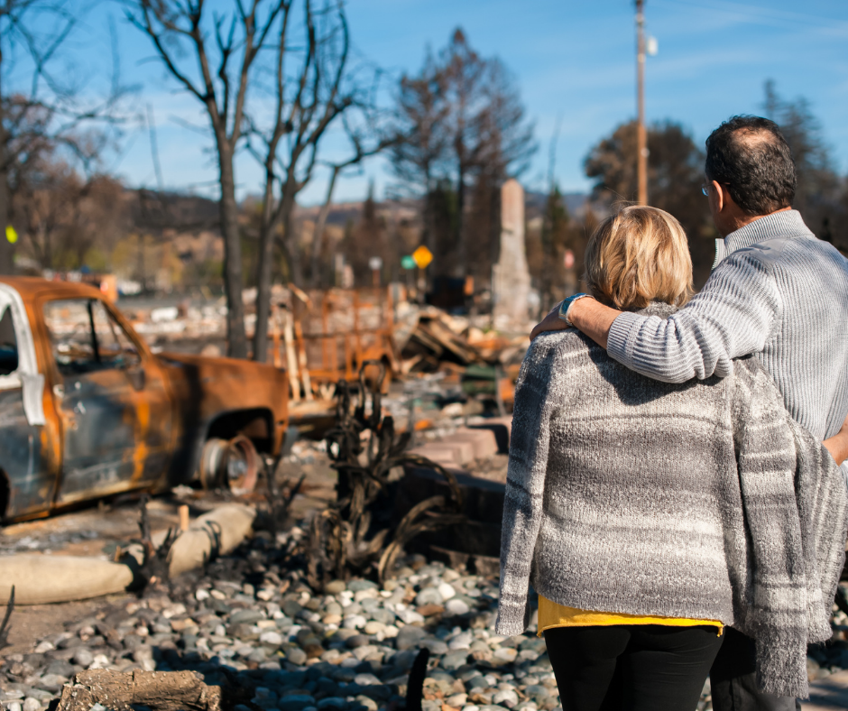 Image of a home destroyed by fire